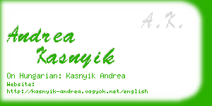 andrea kasnyik business card